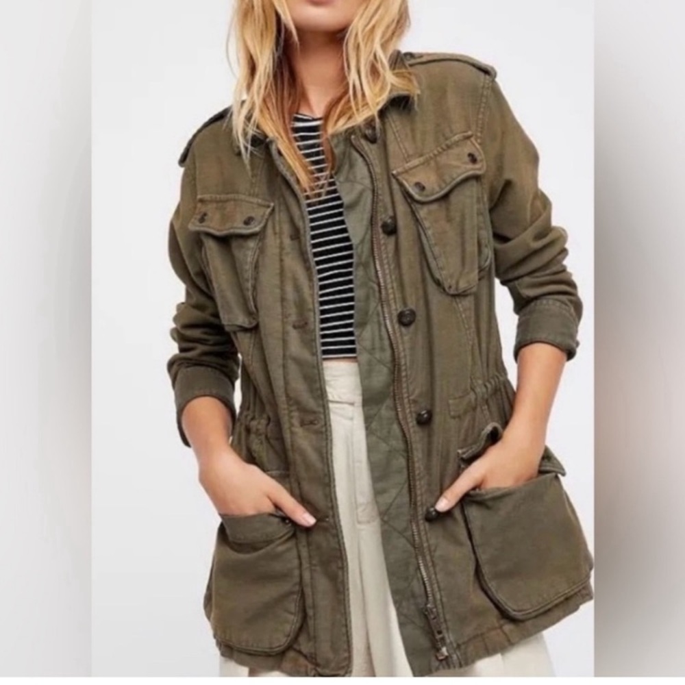 Free People Army Green Jacket S